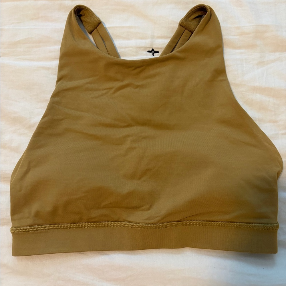 lululemon athletica High-Neck Sports Bralette in Olive